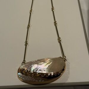 Gold and Shell Pendant Necklace